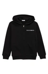 Dolce & Gabbana Logo Embroidered Cotton Sweatshirt In Black