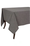 Kaf Home Cotton Chambray Tablecloth In Black