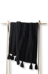 Sunday Citizen Braided Pom Pom Throw Blanket In Black