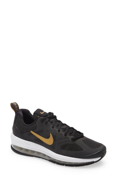 Nike Air Max Genome Trainer In Black/ Metallic Gold