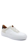 Bruno Magli Men's Falcone Italian Leather Low-top Sneakers In White Calf/ Ice Suede
