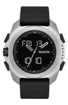 Nixon Ripley Ana-digi Silicone Strap Watch, 47mm In Black/surplus