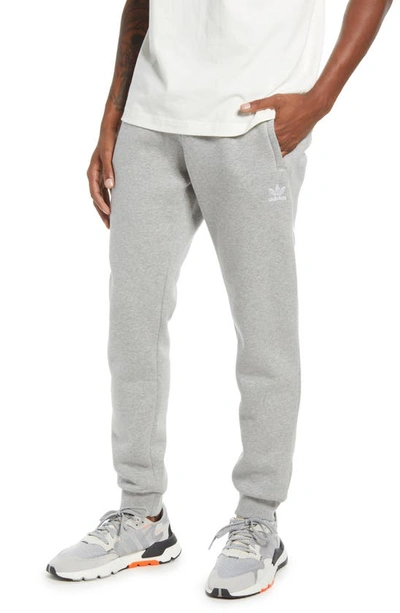 Adidas Originals Adicolor Essentials Tapered Cotton-blend Jersey Sweatpants In Grey