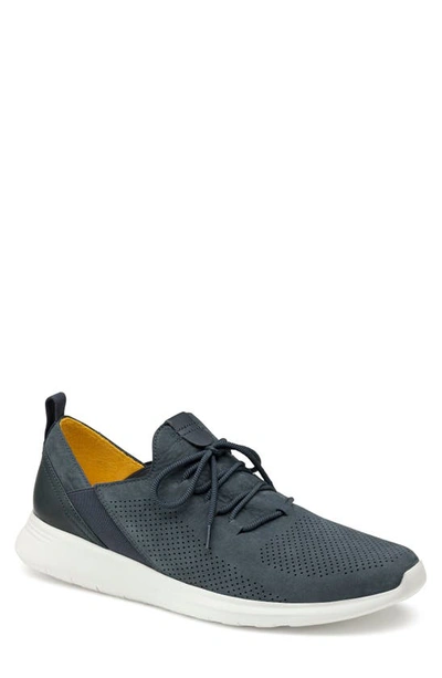 Johnston & Murphy Amherst Sneaker In Navy Nubuck