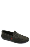 Marc Joseph New York Park Hill Driving Shoe In Graphite Suede