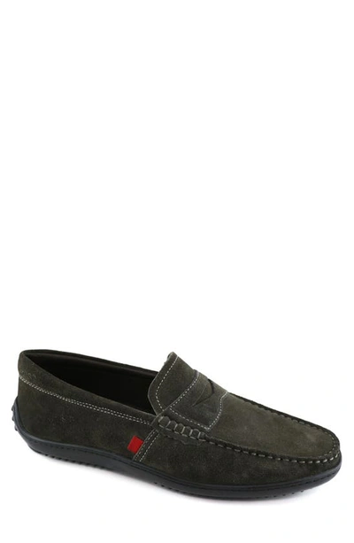 Marc Joseph New York Park Hill Driving Shoe In Graphite Suede