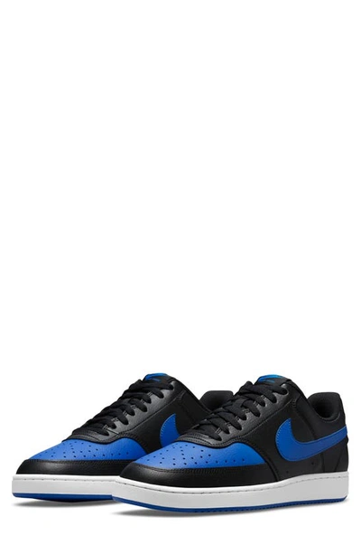 Nike Men's Court Vision Low Casual Sneakers From Finish Line In Black