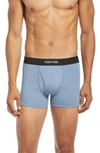 Tom Ford Cotton-blend Jersey Boxer Briefs In Blue