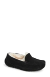 Ugg Kids' Ascot Slipper In Black Suede