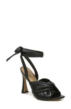 Sam Edelman Women's Lenora Soft Volume Ankle Tie Sandals Women's Shoes In Black Leather