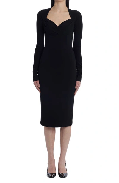 Dolce & Gabbana Sweetheart-neck Fitted Dress In Black