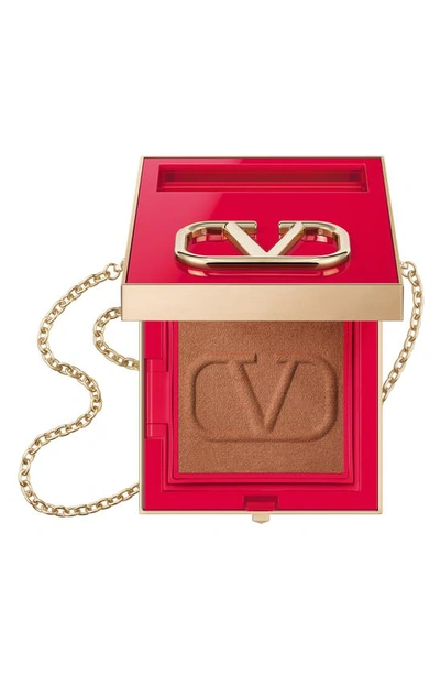 Valentino Go-clutch Refillable Compact Finishing Powder In Universal Bronzer