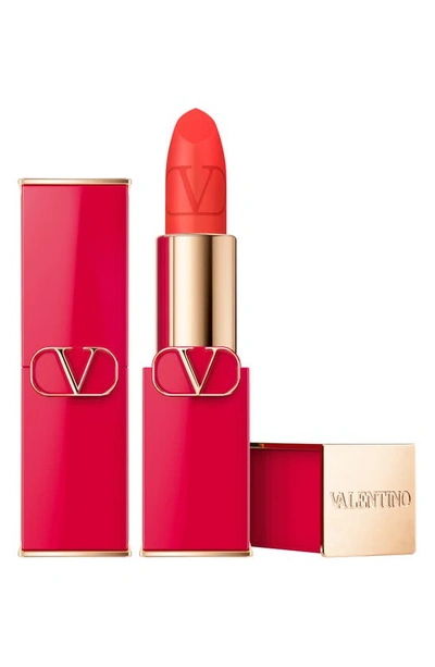 Valentino Rosso  Refillable Lipstick In 403a Fierce Orange