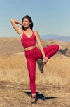 Free People Fp Movement Good Karma Sports Bra In Pomegranate