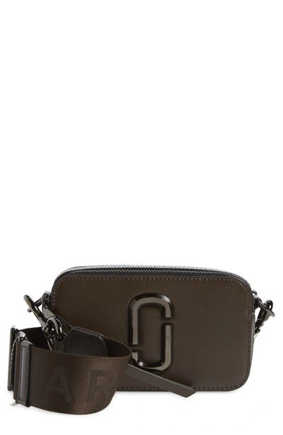 Marc Jacobs Leather Snapshot Cross-body Bag In Ink Grey