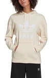 Adidas Originals Adicolor Trefoil Hoodie In Wonder White