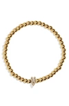 Baublebar Pisa Pave Initial Bracelet In Gold V