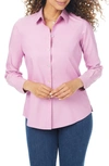 Foxcroft Dianna Non-iron Cotton Shirt In Rose Frost