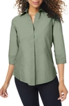 Foxcroft Taylor Fitted Non-iron Shirt In Autumn Ivy