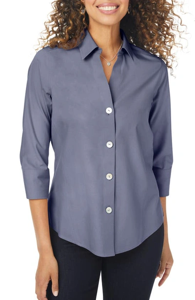 Foxcroft Paityn Non-iron Cotton Shirt In Midnight Sky