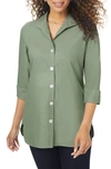 Foxcroft Pandora Non-iron Cotton Shirt In Autumn Ivy