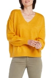 Nydj V Neck Sweater In Yellow