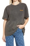 Iets Frans Cotton Boyfriend T-shirt In Charcoal Asphalt