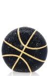 Judith Leiber Couture Basketball Clutch In Champagne Jet Multi