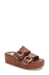 Dolce Vita Cici Platform Slide Sandal In Brown Stella