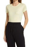 Halogenr Halogen(r) Short Sleeve Crewneck Tee In Green Wheat