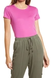 Halogenr Short Sleeve Crewneck Tee In Purple Orchid