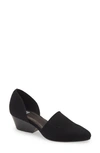 Eileen Fisher Hallo Womens Knit Stretch Wedge Heels In Black Stretch Knit