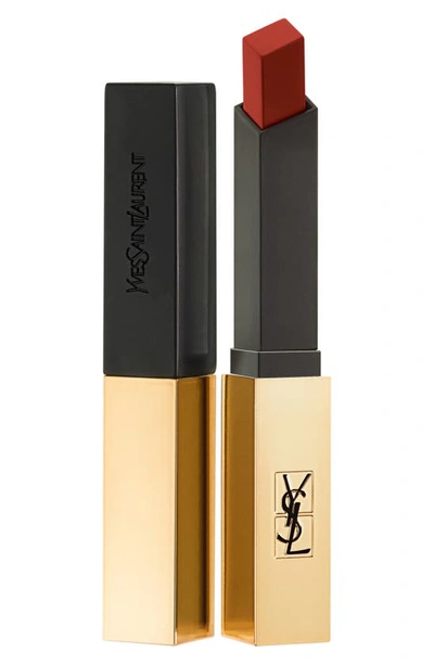 Saint Laurent Rouge Pur Couture The Slim Matte Lipstick 32 Dare To Rouge 0.07 oz/ 2g In Gold