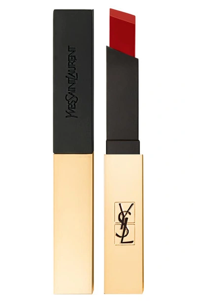 Saint Laurent Rouge Pur Couture The Slim Matte Lipstick 33 Orange Desire 0.08 oz/ 2.2g In Gold