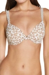 Natori Pure Luxe Full Fit Coverage T-shirt Everyday Support Bra (32b) Women's In Sandcastle Animal