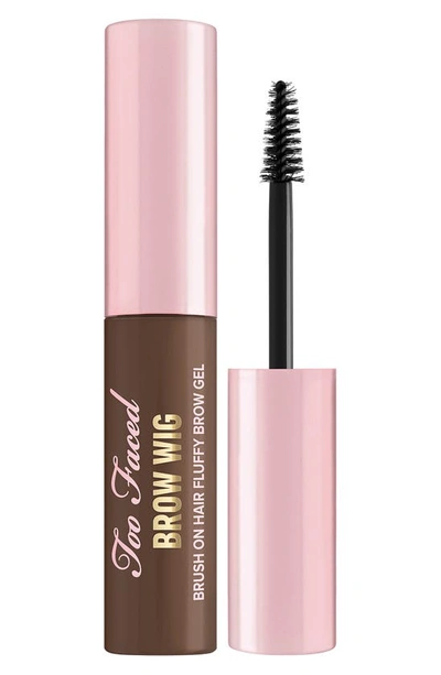 Too Faced Brow Wig Brush On Eyebrow Gel Medium Brown 0.19 oz/ 5.6 ml In Medium Brown