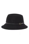 Phenix Wool Felt Belted Bucket Hat In 001blk
