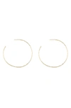 Nordstrom Rack Demi Fine 54mm Hammered Hoop Earrings In Gold