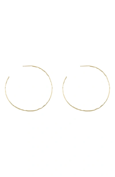 Nordstrom Rack Demi Fine 54mm Hammered Hoop Earrings In Gold
