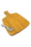 Berghoff International International 2-piece Paddle Board & Cheese Knife Set In Silver Brown