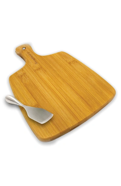 Berghoff International International 2-piece Paddle Board & Cheese Knife Set In Silver Brown