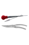 Berghoff International 3-piece Poultry Baster Set In Silver
