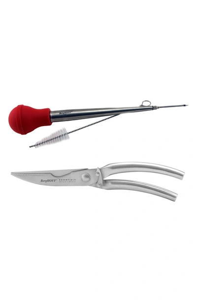 Berghoff International 3-piece Poultry Baster Set In Silver