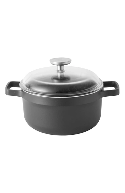 Berghoff International International Gem Non-stick Cast Aluminum 8" Covered Casserole In Black