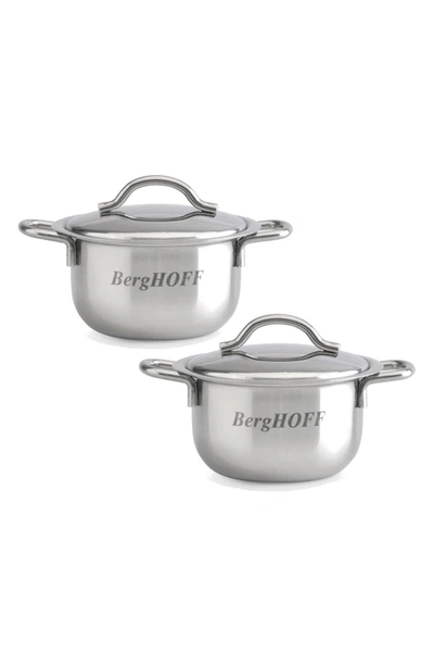 Berghoff International Stainless Steel Covered Mini Pot In Silver