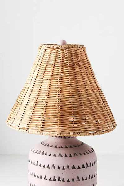 Anthropologie Rattan Empire Lamp Shade By  In Beige Size L In Beige