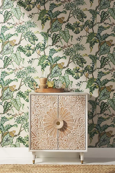 York Wallcoverings Jungle Cat Wallpaper In Beige