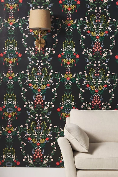Rifle Paper Co . Luxembourg Wallpaper In Black