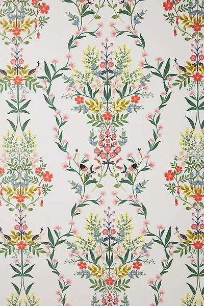 Rifle Paper Co . Luxembourg Wallpaper In White