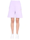 Msgm "fantastic Green" Bermuda In Lilla